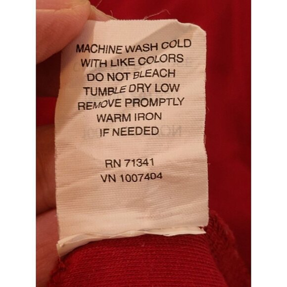 L.L. Bean Shirt Women's Large Cranberry Red Basic Long Sleeve Tee Shirt Thick - Picture 4 of 5